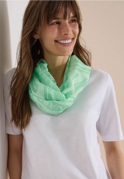 Cecil Plain colour Loop scarf in burnout look 573130