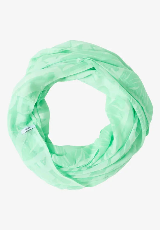 Cecil Plain colour Loop scarf in burnout look 573130