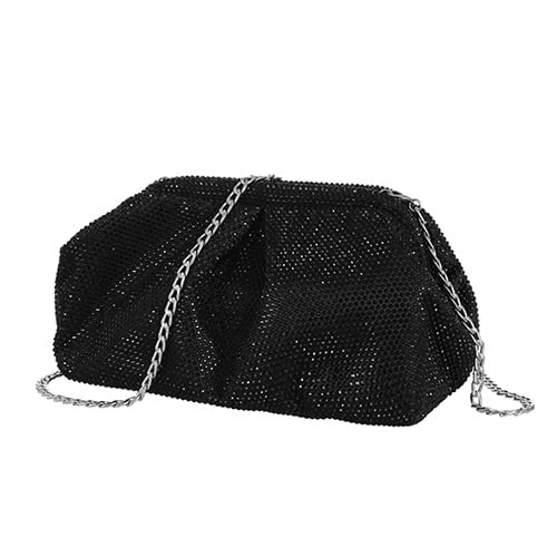 Diamante finish slouch clutch bag