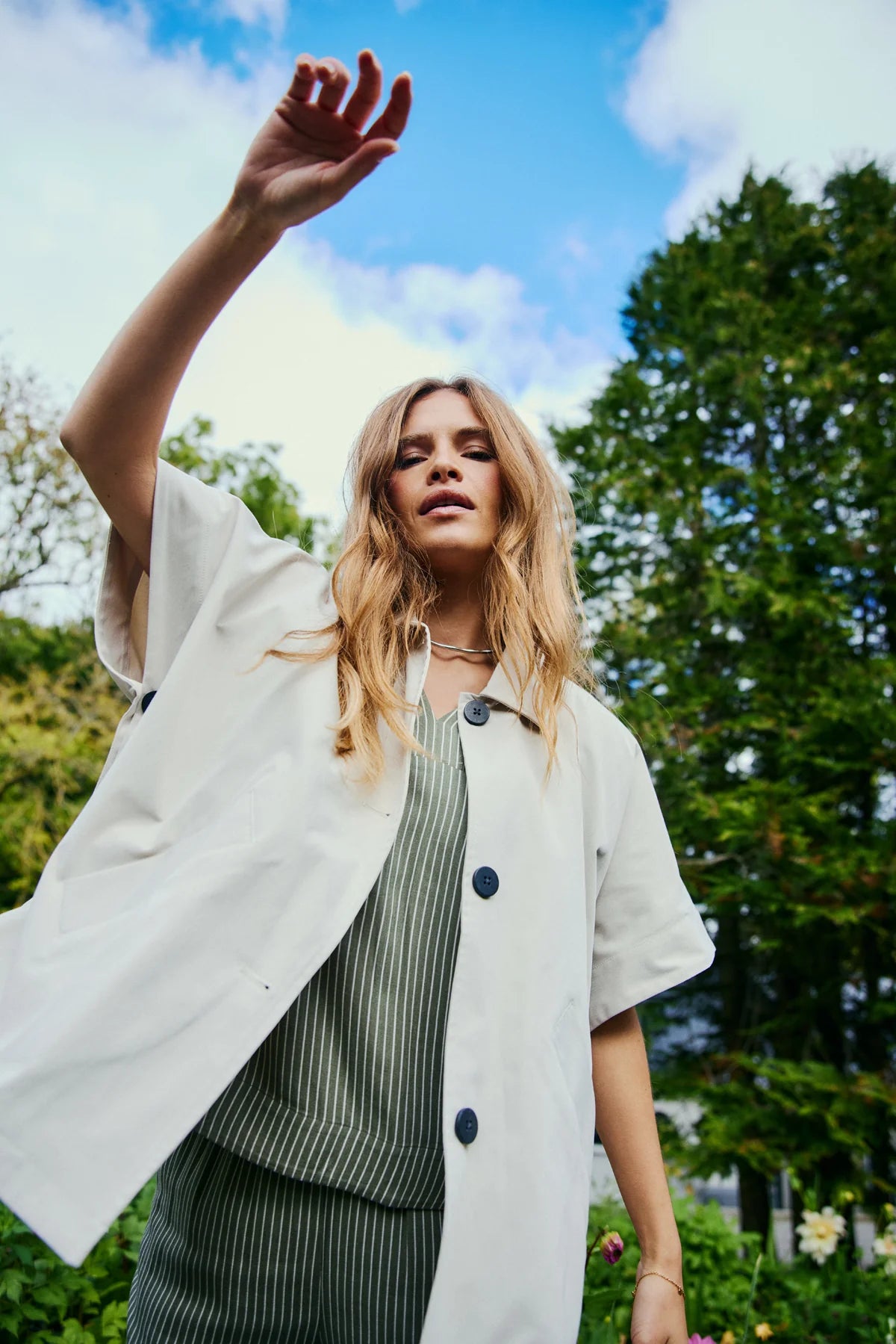 Free/Quent Safran Cape in light beige 208148