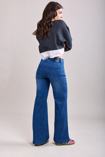 Toxic High Waisted Wide Leg Jeans Fc H2810