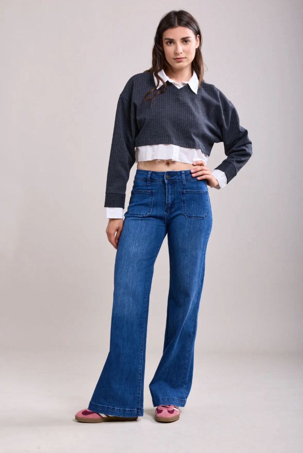 Toxic High Waisted Wide Leg Jeans Fc H2810
