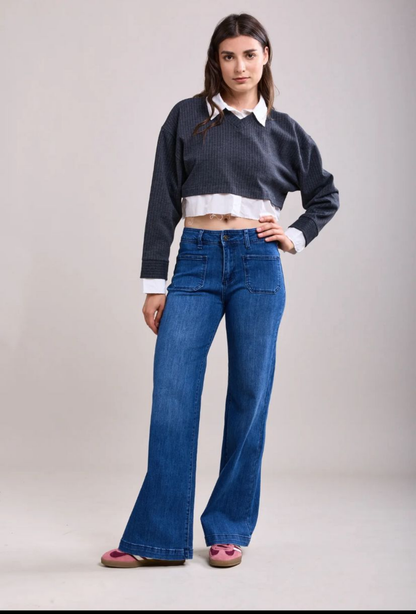 Toxic High Waisted Wide Leg Jeans Fc H2810