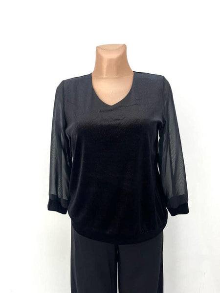 Yew Velvet feel  V Neck sparkle top All colours