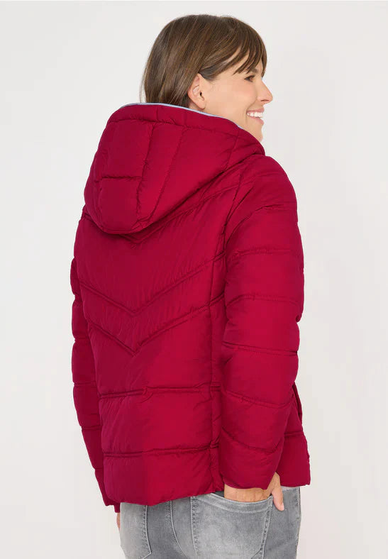 Cecil Short Padded jacket in Beaujolais red 202095