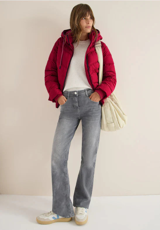 Cecil Short Padded jacket in Beaujolais red 202095