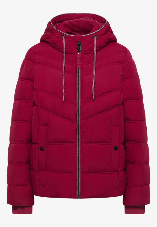 Cecil Short Padded jacket in Beaujolais red 202095