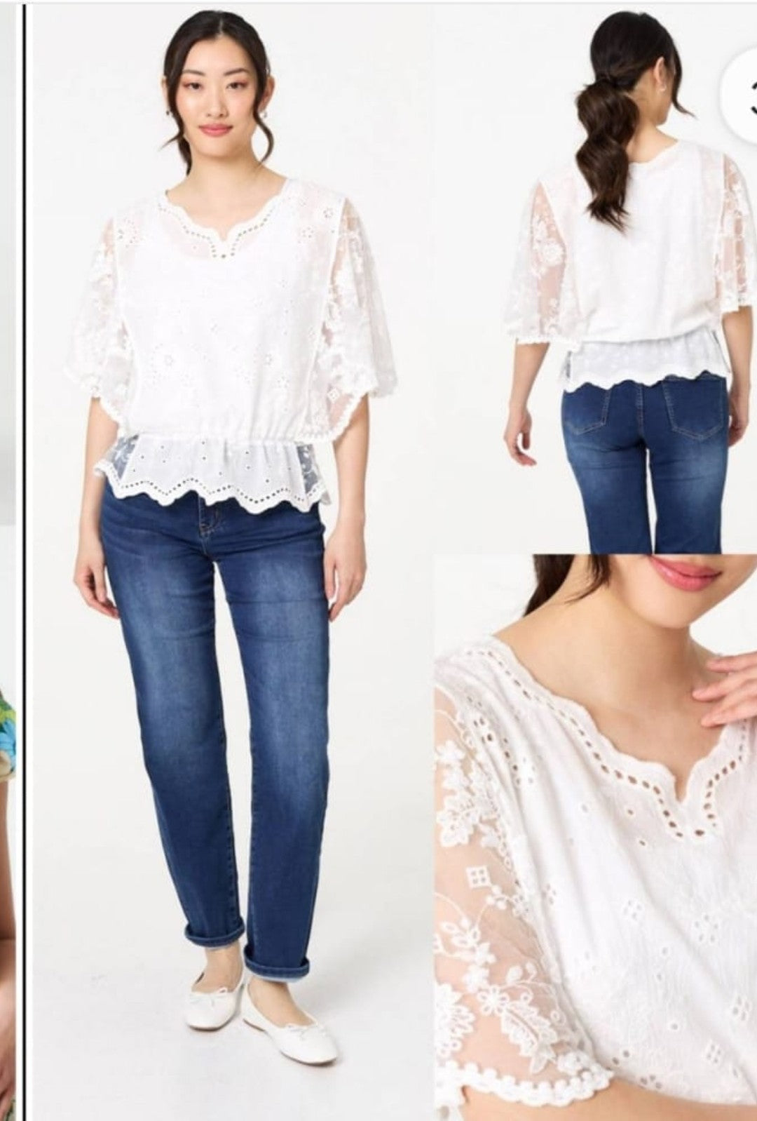 Pretty Angel sleeve top 75392 White