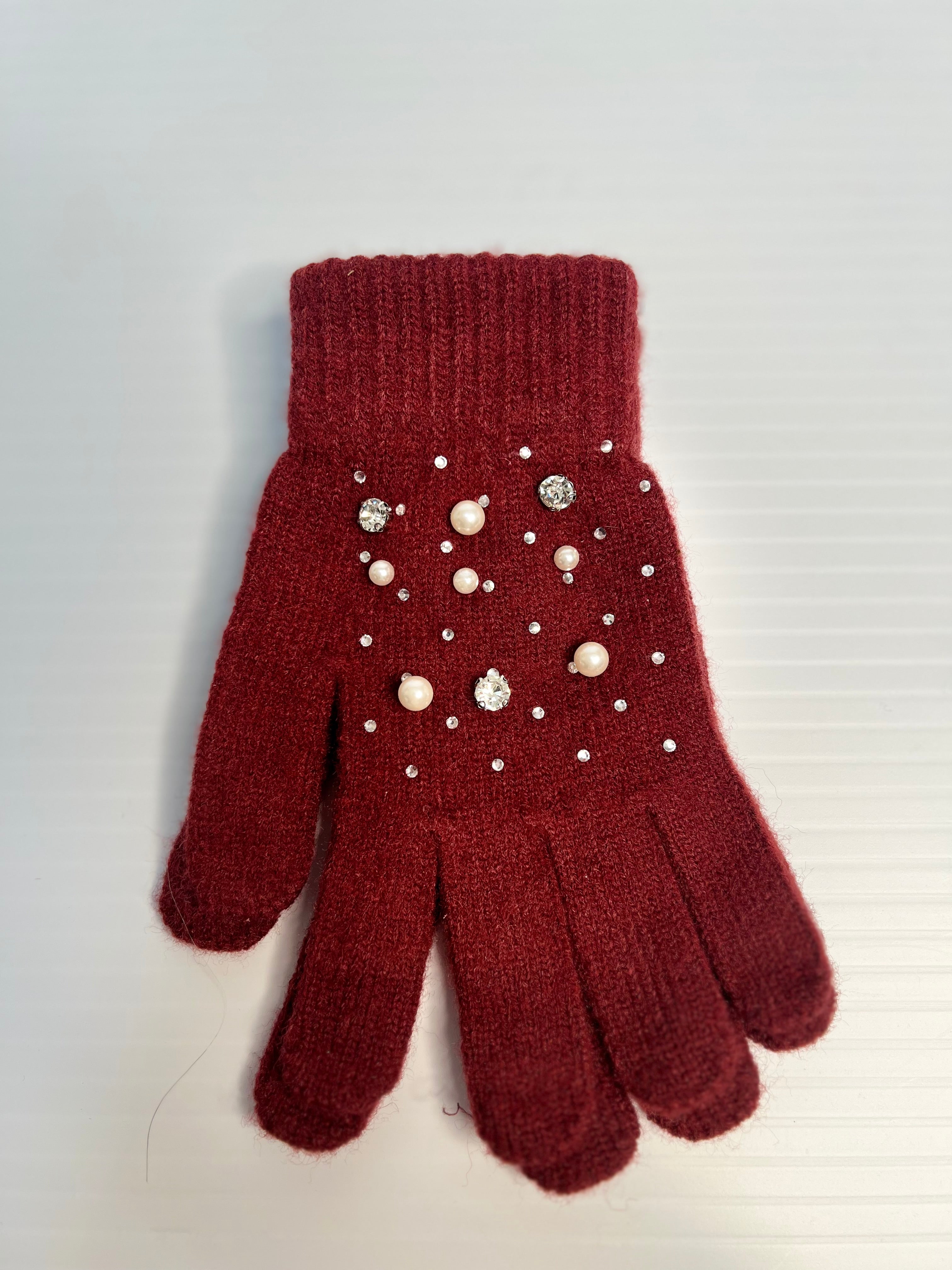 Starlight gift box -  Burgundy Hat and gloves