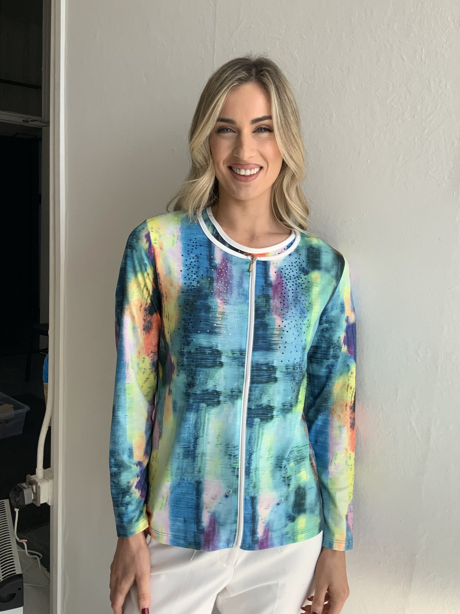 Libra Summer Twin Set in Blue Multi Print Ltp1913