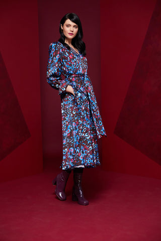 Kate Cooper Print dress with full skirt and pockets Kcaw23141