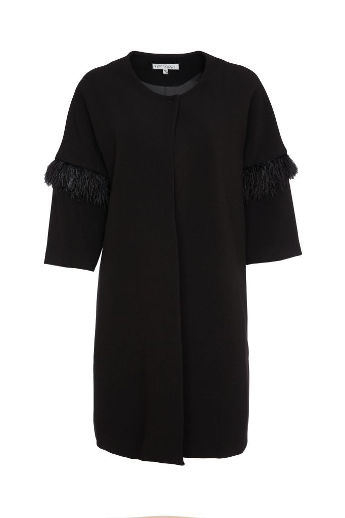 Coat for black dress deals