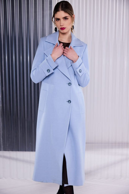 Kate Cooper Wool Mix Coat with Sleeve Tabs Kcaw26103