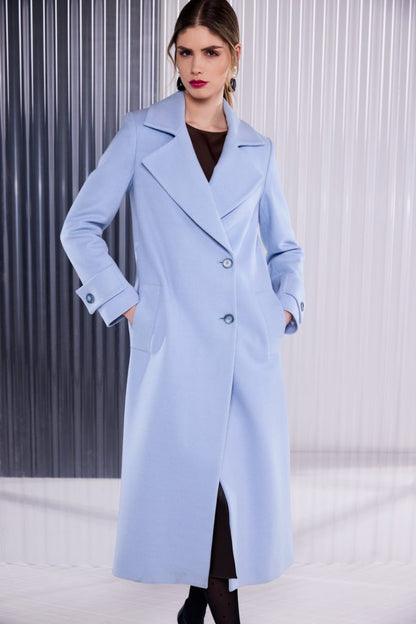 Kate Cooper Wool Mix Coat with Sleeve Tabs Kcaw26103