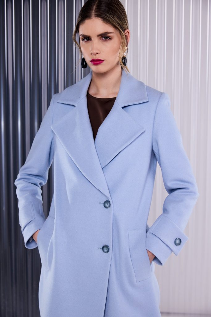 Kate Cooper Wool Mix Coat with Sleeve Tabs Kcaw26103