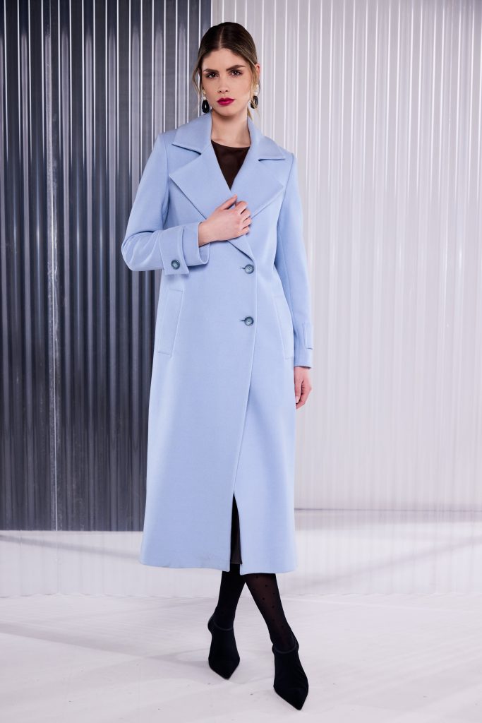 Kate Cooper Wool Mix Coat with Sleeve Tabs Kcaw26103