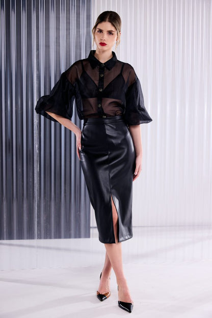 Kate Cooper Organza Blouse with Jewel buttons  Kcaw26123
