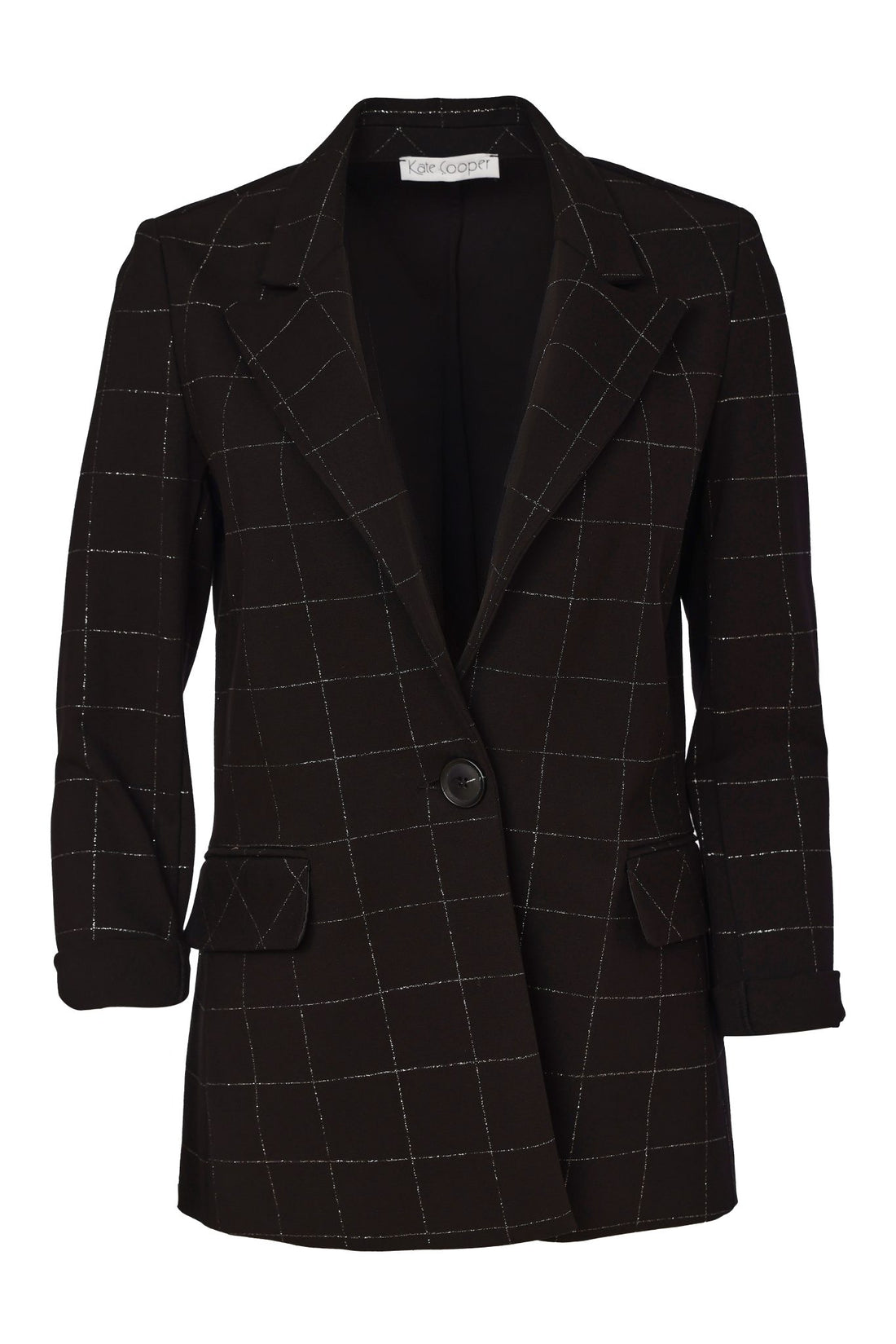 Kate Cooper Lurex Check Blazer Style Jacket Kcaw26132