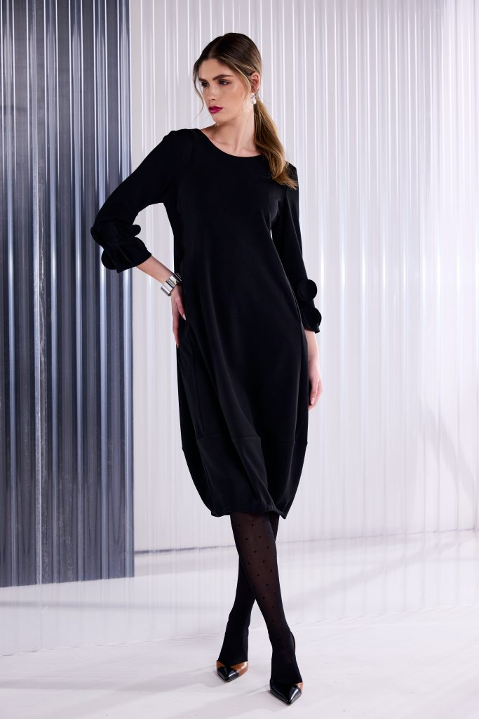 Kate Cooper Baloon Shape Dress With Scallop Detail On Sleeve Kcaw26136