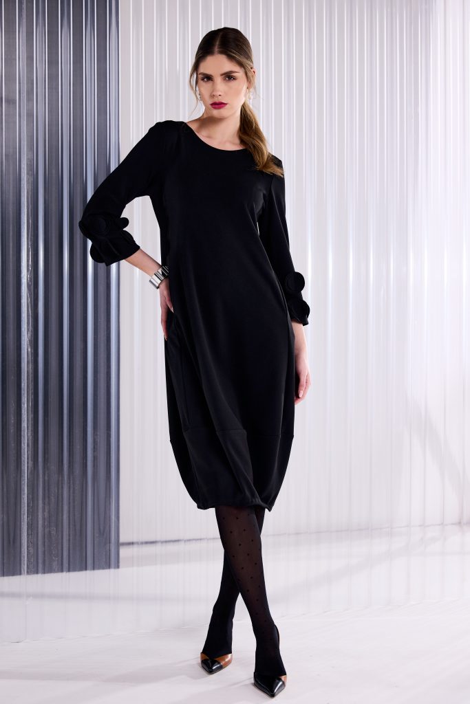 Kate Cooper Baloon Shape Dress With Scallop Detail On Sleeve Kcaw26136