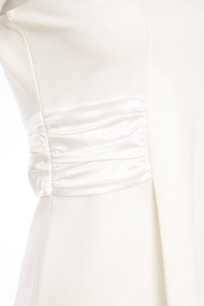 Kate Cooper round neck top  with Satin Ruched side detail in cream or black  Kcs26104