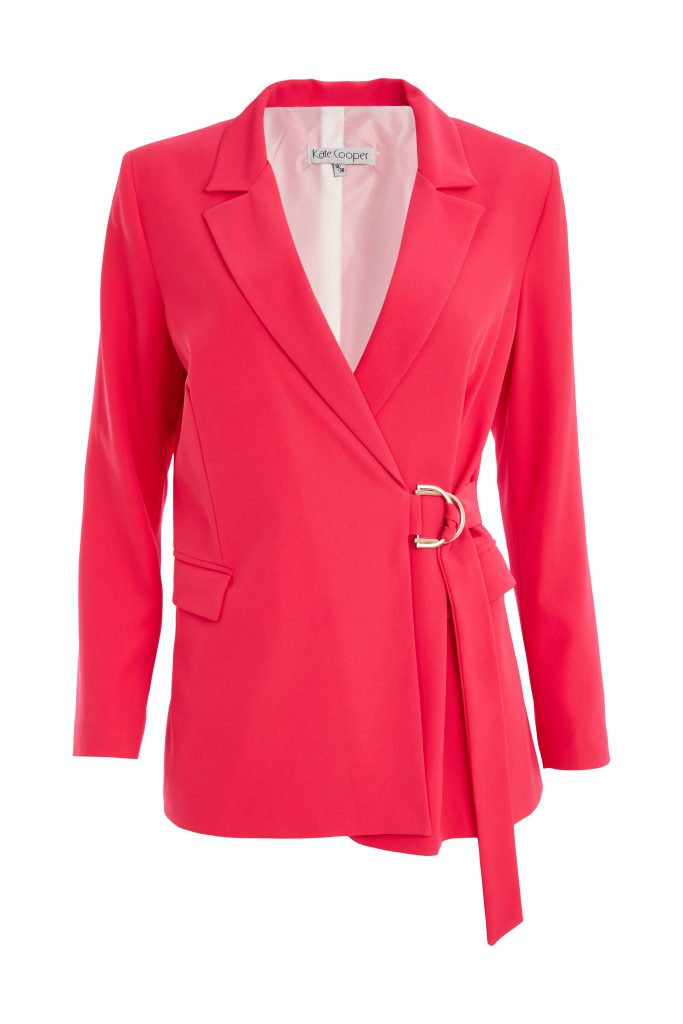 Kate Cooper Wrap Blazer Trouser suit in Poppy red  Kcs26116/117