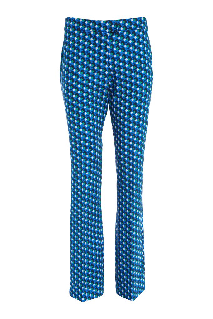 Kate Cooper Geometric print trouser suit in Dazzling Blue  Kcs25125/126