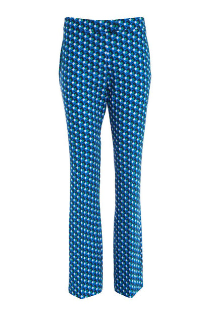 Kate Cooper Geometric print trouser suit in Dazzling Blue  Kcs25125/126