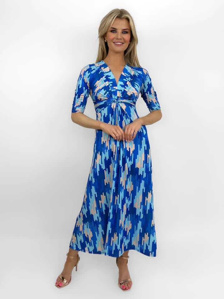 Kate And Pippa Alana maxi Dress Blue print