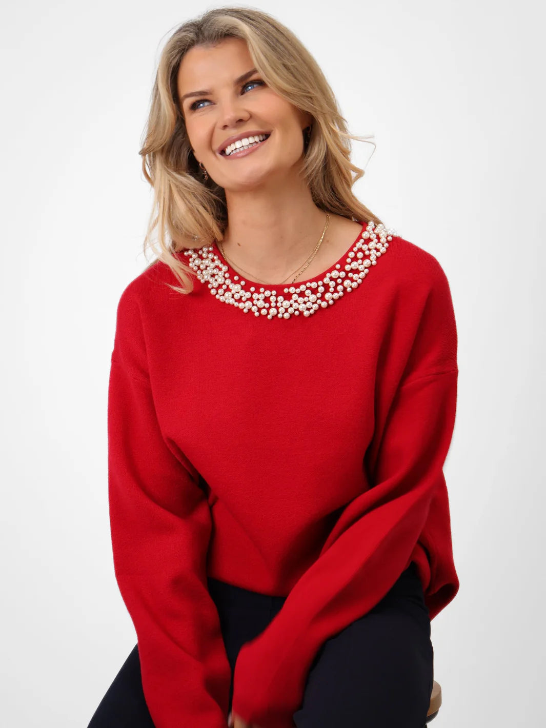 Kate And Pippa Annabelle Pearl embellished Jumper