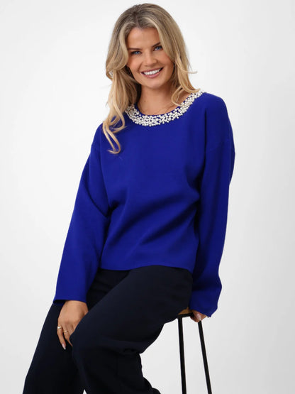 Kate And Pippa Annabelle Pearl embellished Jumper