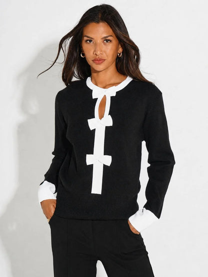 Kate And Pippa Aspen Bow Knit