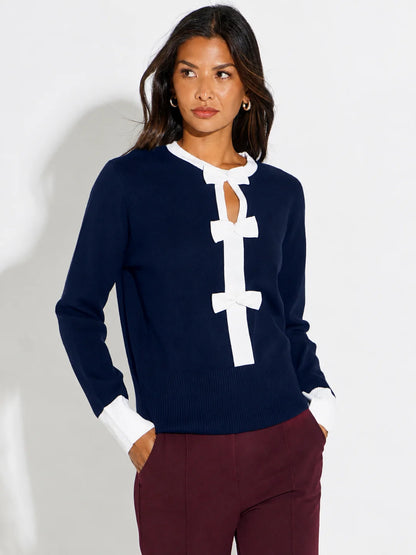 Kate And Pippa Aspen Bow Knit