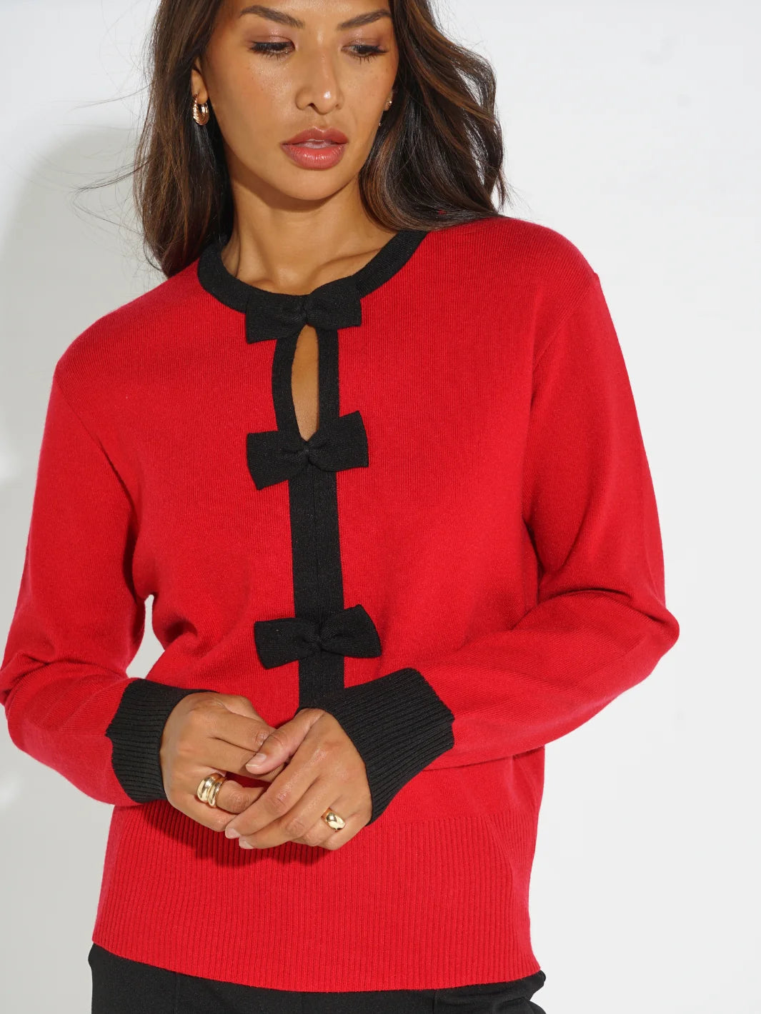 Kate And Pippa Aspen Bow Knit
