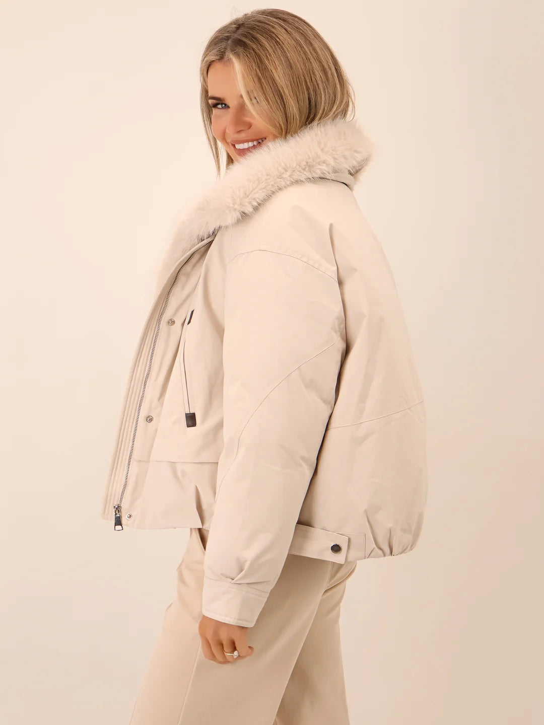 Kate &amp; Pippa Aspen Jacket with Detachable Fur Collar