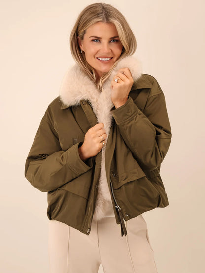 Kate &amp; Pippa Aspen Jacket with Detachable Fur Collar