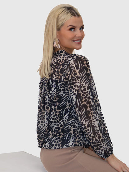 Kate And Pippa Black print Band Top 1