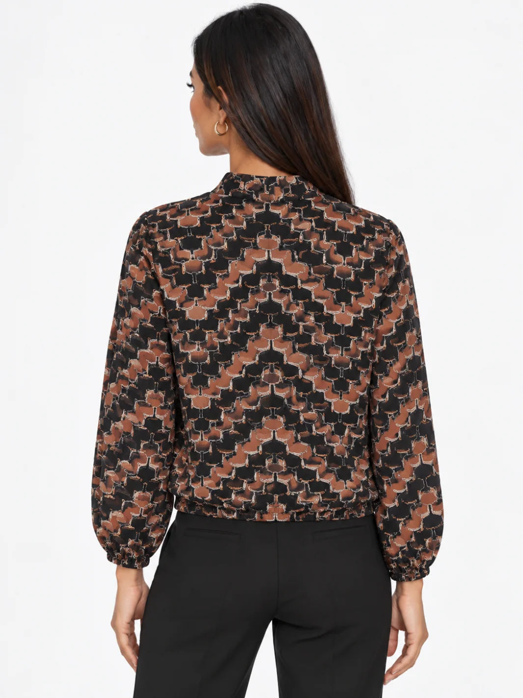Kate &amp; Pippa Bella Band Hem Print Top