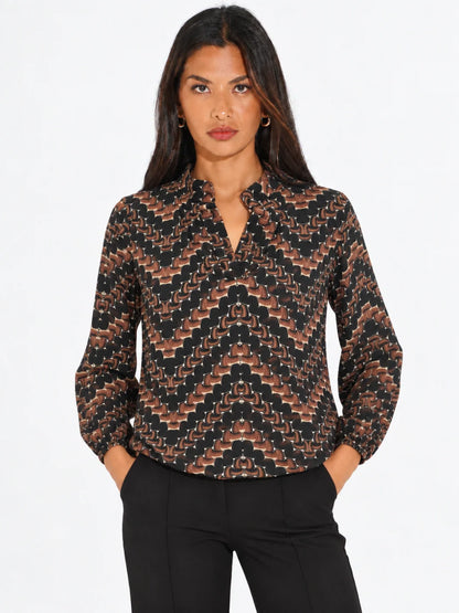 Kate &amp; Pippa Bella Band Hem Print Top