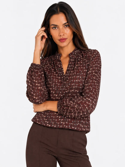 Kate &amp; Pippa Bella Band Hem Print Top