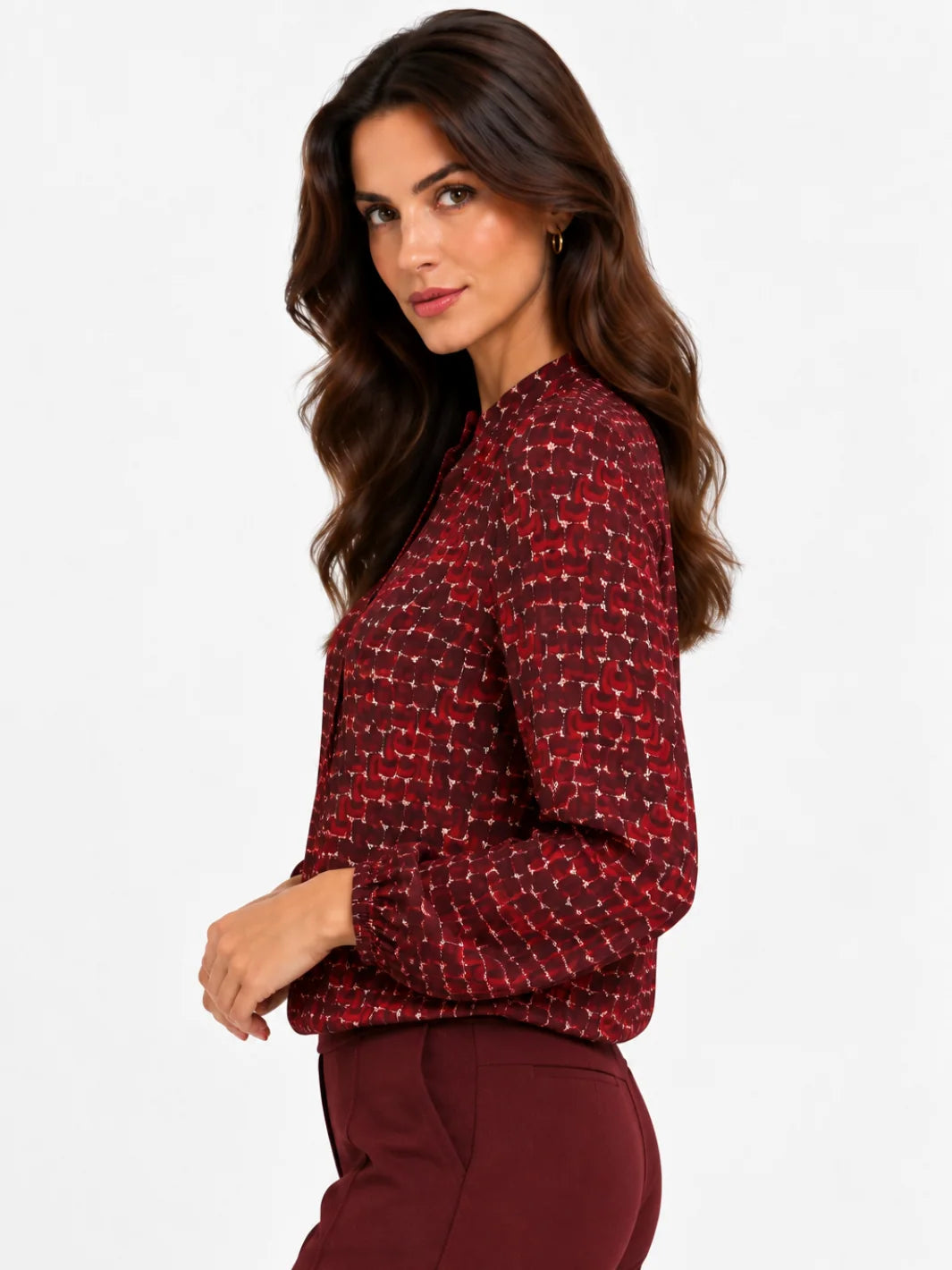Kate &amp; Pippa Bella Band Hem Print Top