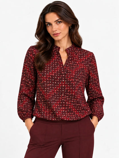Kate &amp; Pippa Bella Band Hem Print Top