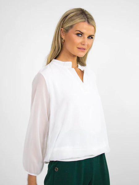Kate And Pippa Band Top- Off White