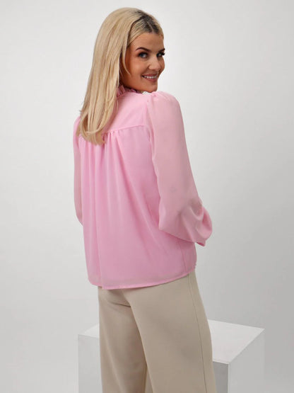 Kate And Pippa Heidi long sleeve top in  Baby Pink
