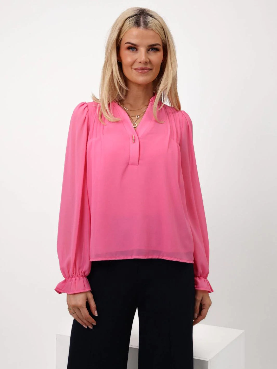 Kate And Pippa Heidi long sleeve top in  Pink