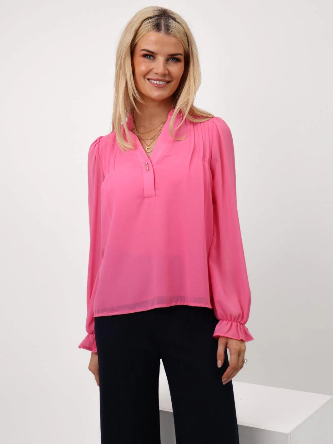Kate And Pippa Heidi long sleeve top in  Pink
