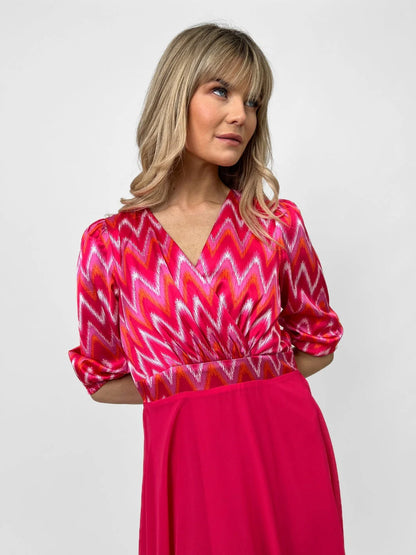 Kate And Pippa Monroe Midi Dress in Pink Or Blue 24SS