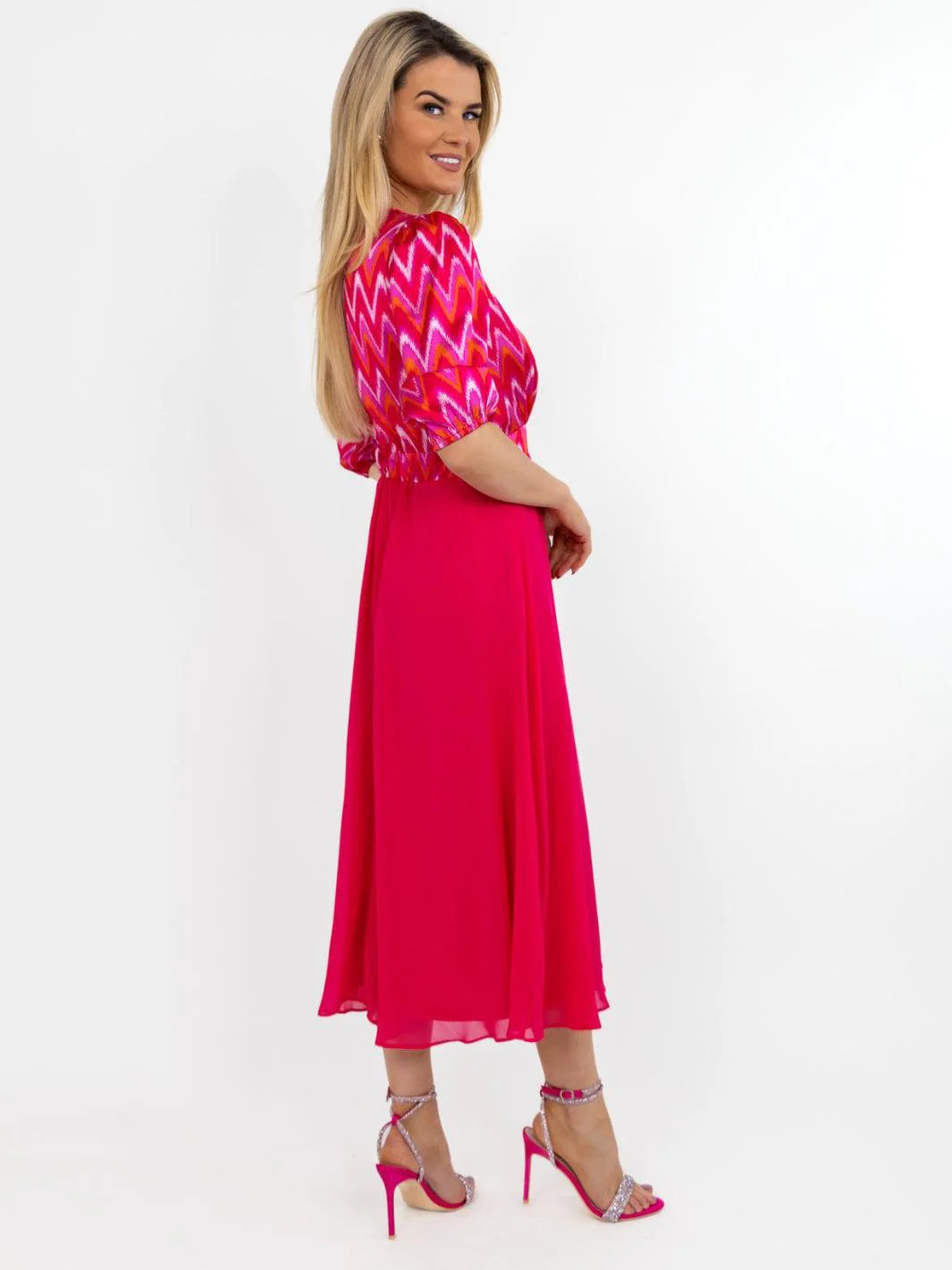 Kate And Pippa Monroe Midi Dress in Pink Or Blue 24SS