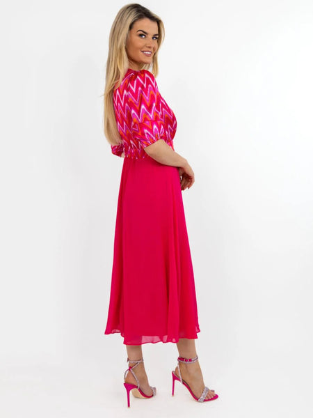 Kate And Pippa Monroe Midi Dress in Pink Or Blue 24Ss