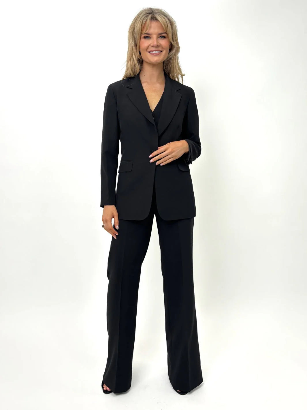 Kate And Pippa Palermo Trousers. Plain Black or Navy Pinstripe
